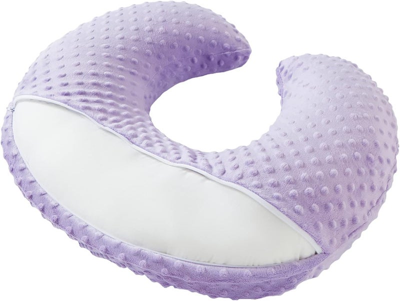 DONOMILO Dots Nursing Pillow Cover, Case Plush Breathable Breastfeeding Pillow Slipcover Fits Nursing Pillow, Super Soft Snug Positioners for Baby Boy Baby Girl (Lavender) - Image 4